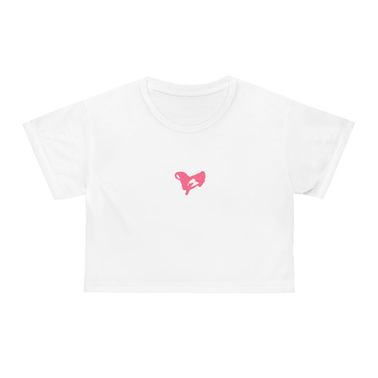 iheartu™️ Pink Logo Crop Tee