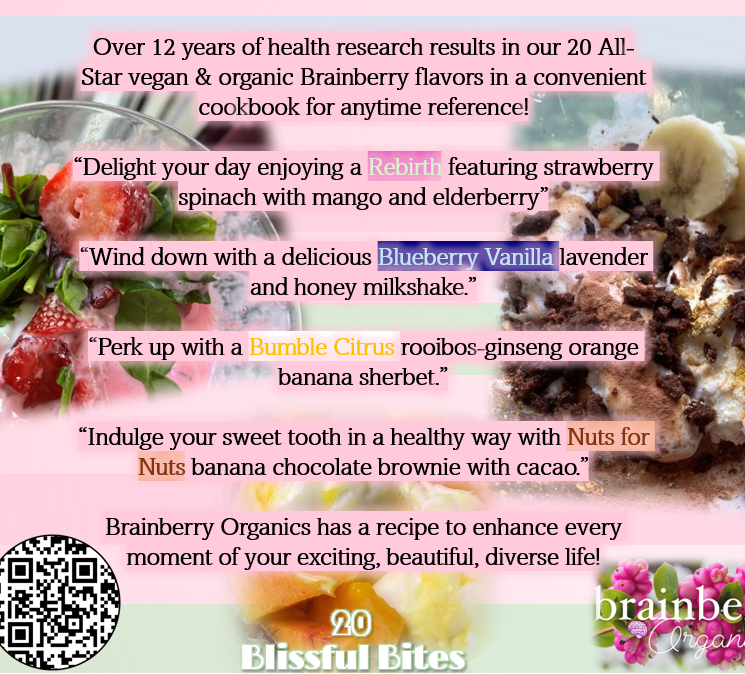 20 Blissful Bites: Brainberry Organics Recipe E-book
