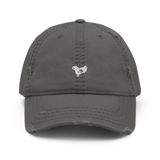 iheartu™️ Embroidered White Logo Distressed Hat