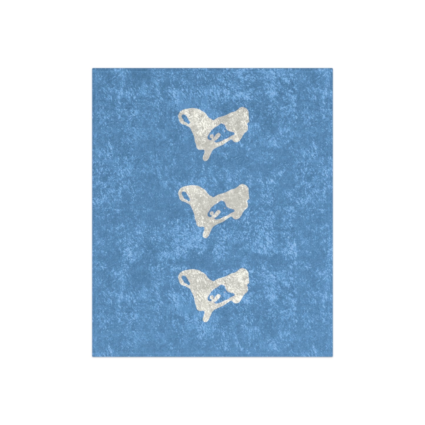 Light Blue Logo Crushed Velvet Blanket