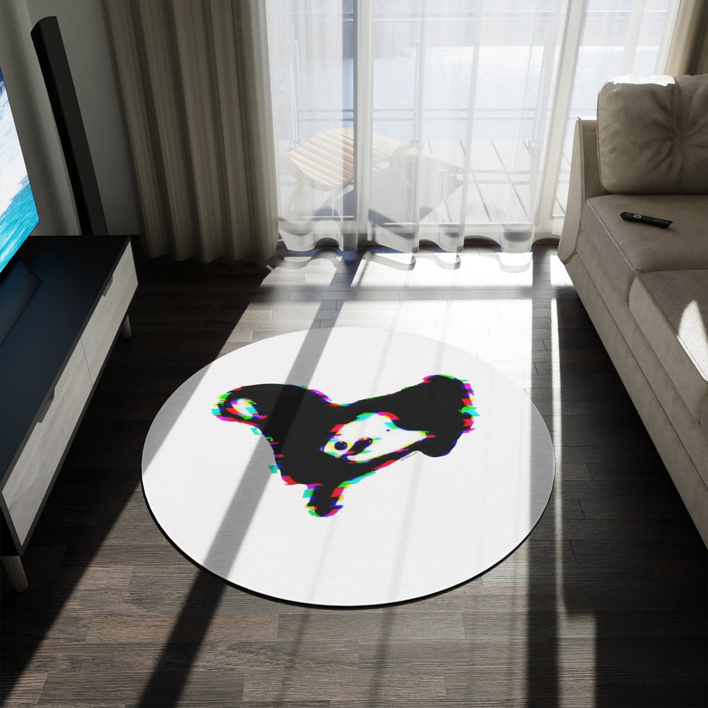 iheartu™️ Glitch Round Rug