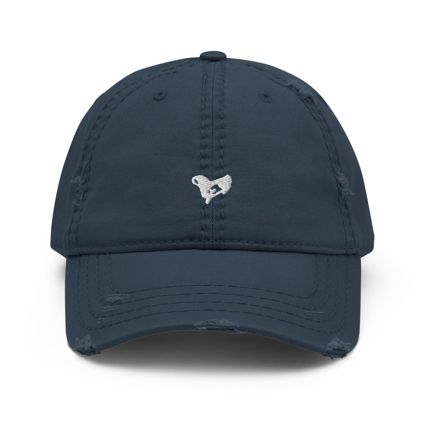 iheartu™️ Embroidered White Logo Distressed Hat