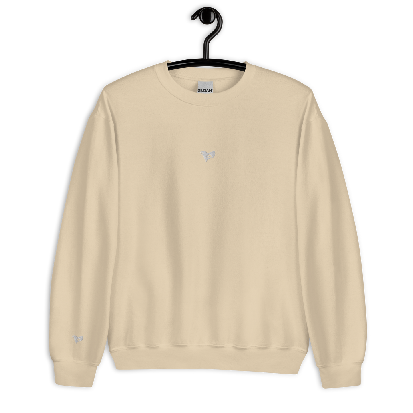 iheartu™️ Embroidered White Logo Sweatshirt